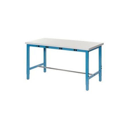 Global Equipment Production Workbench w/ Laminate Safety Edge Top   Power Apron, 48"W x 30"D 606998BBL